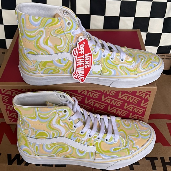 Vans Sk8-Hi Tapered Swirl Lime Cream WMNS sneakers - Picture 2 of 16